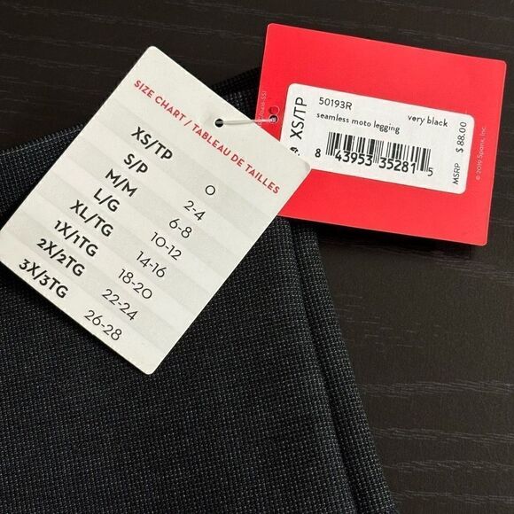 SPANX very black Look At Me Now seamless moto leggings XS new - Picture 12 of 12